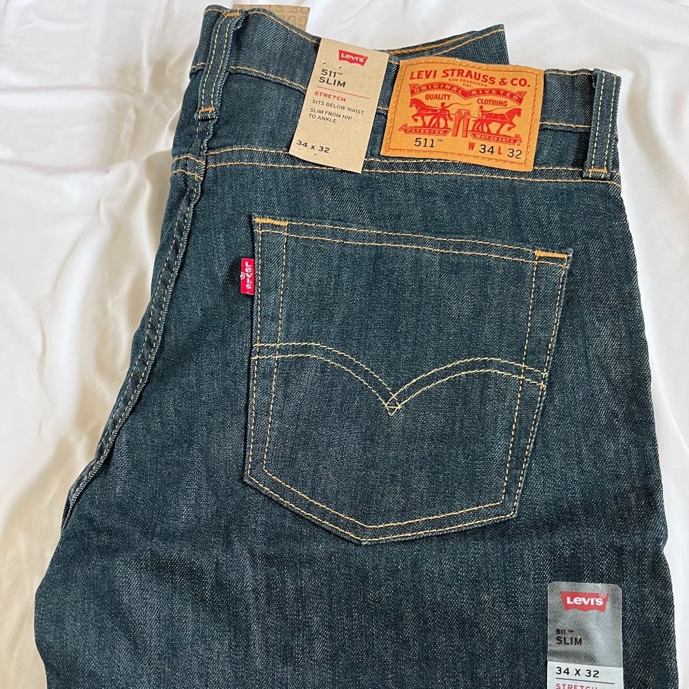 *NEW W/ TAGS* Levi's 511 Slim Fit Men's Jeans - Size 34/32 - Navy/Blue